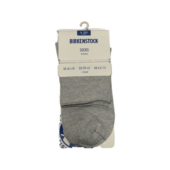 Birkenstock Cotton Sole Bling Light Gray Socks - Picture 2 of 4